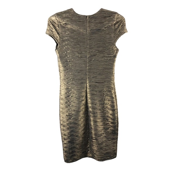Torn By Ronny Kobo Gold Metallic Mini Dress - Picture 5 of 9